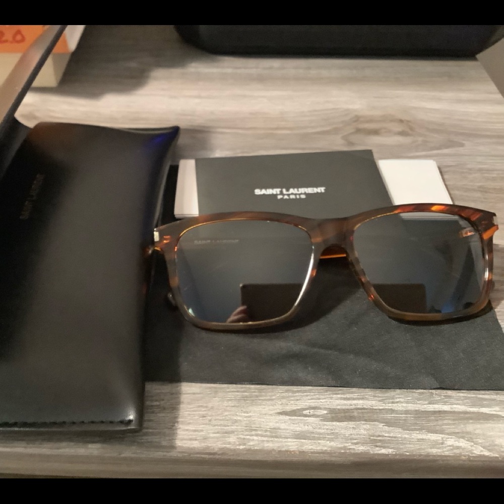 New Saint Laurent Women’s Tortoise Sunglasses